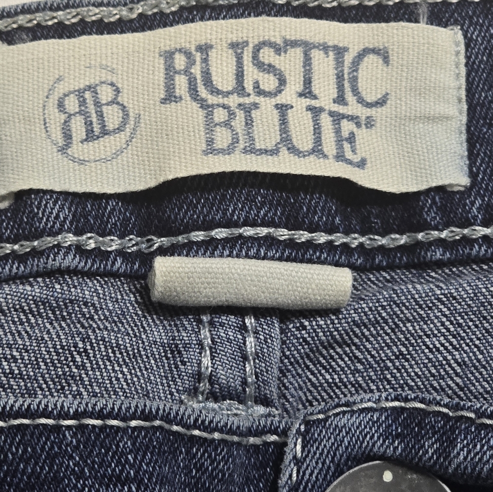 Rustic Blue Men's Distressed Embroidered Back Pocket Jeans - Picture 4 of 4